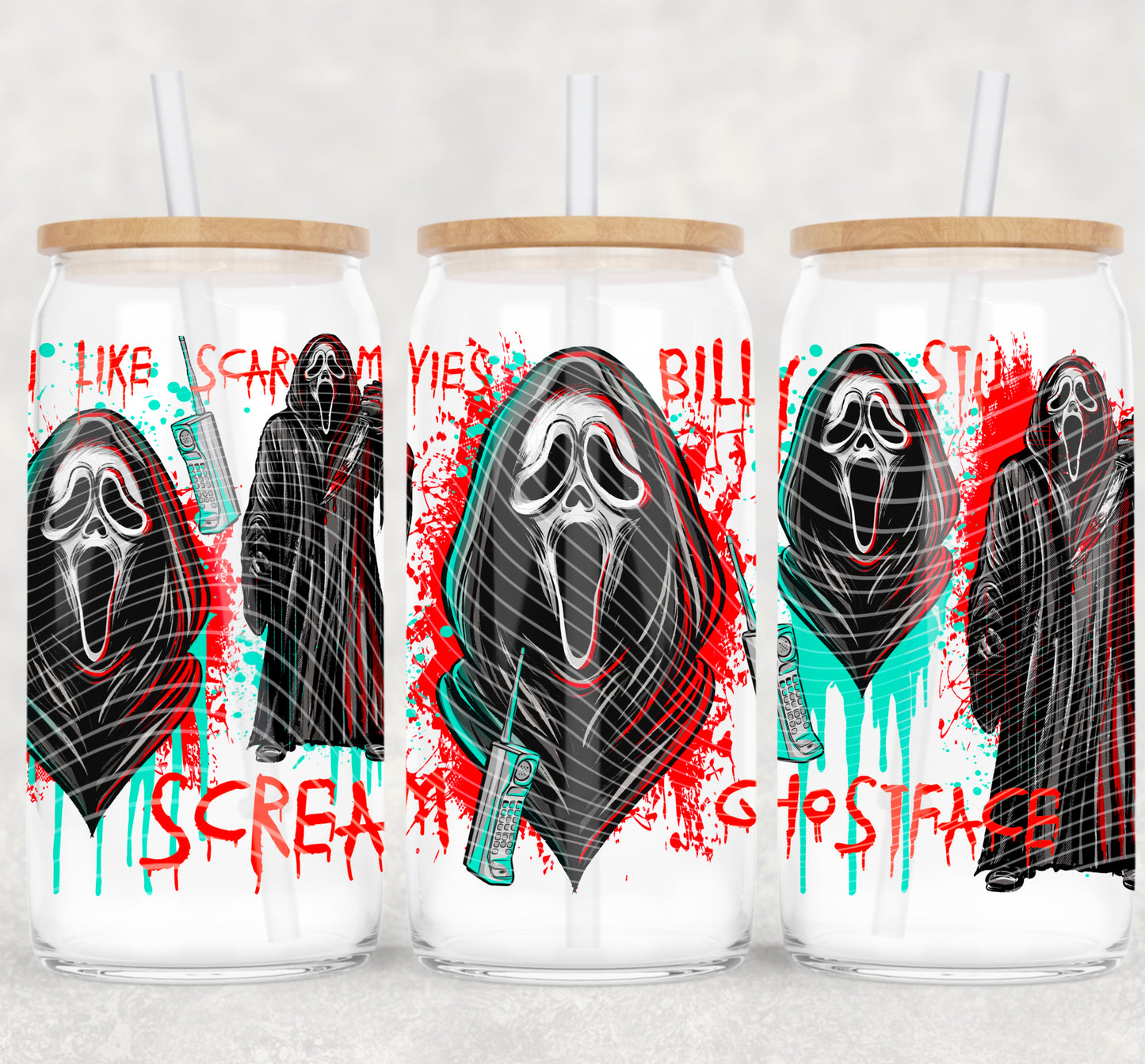 16oz CUP WRAP - RED GHOST