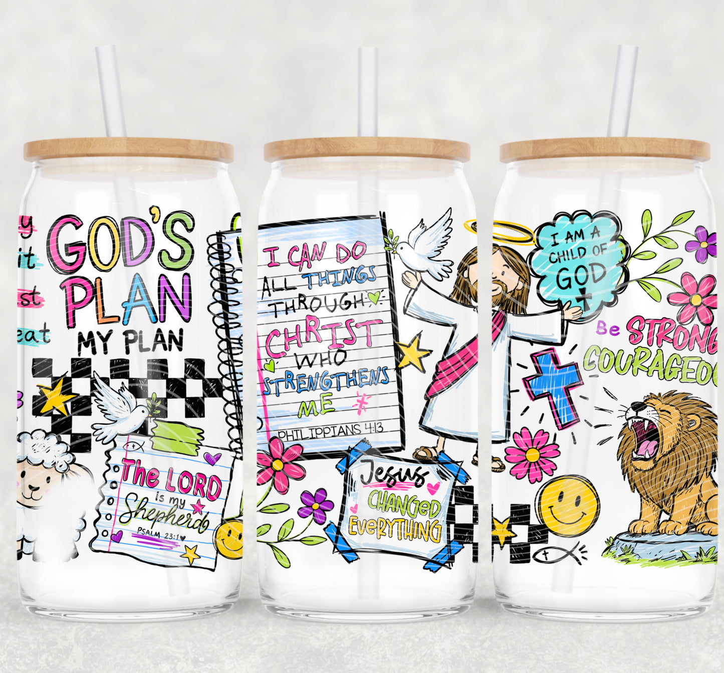 16oz UV DTF CUP WRAP - JESUS