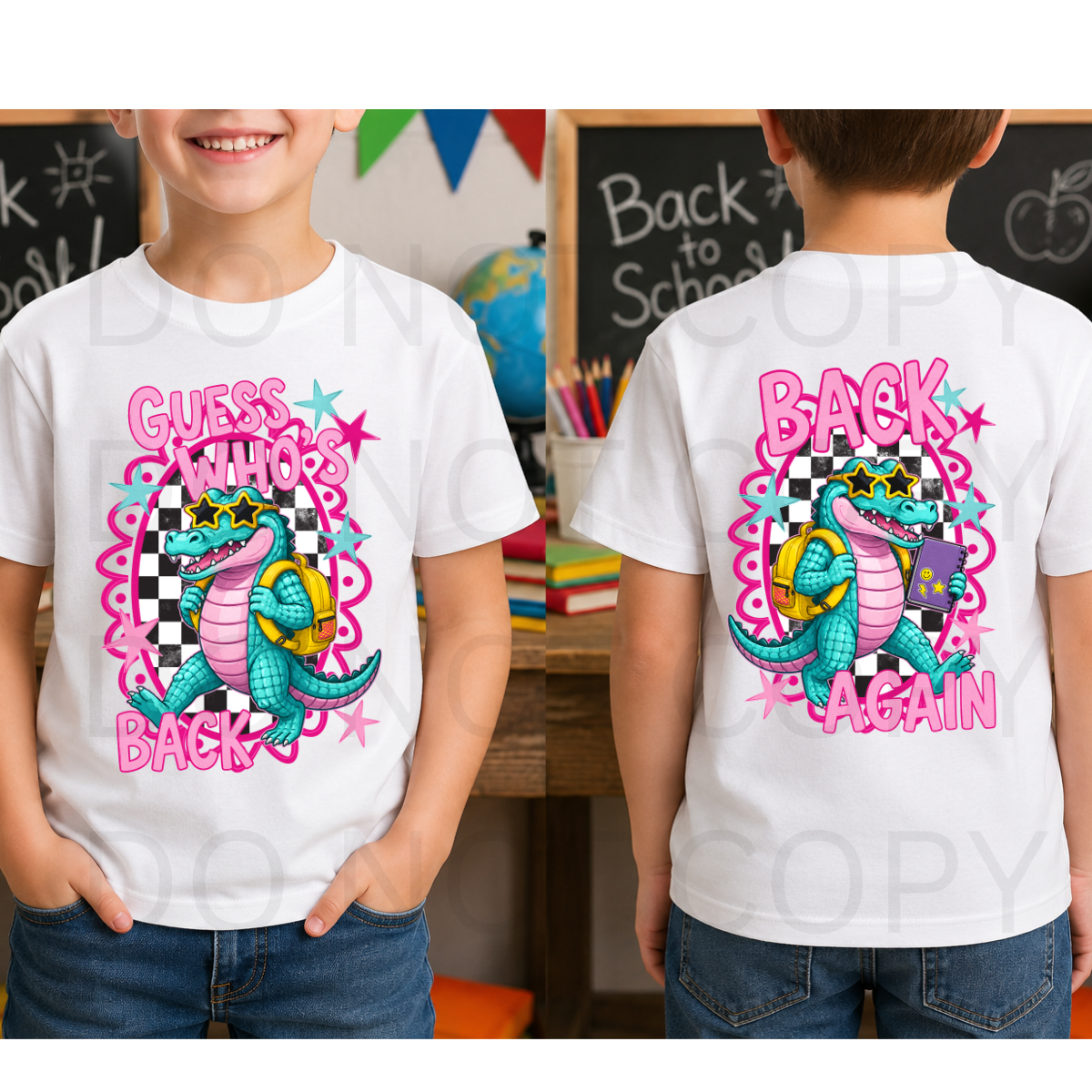 9" DTF - FRONT & BACK - GUESS WHOS BACK