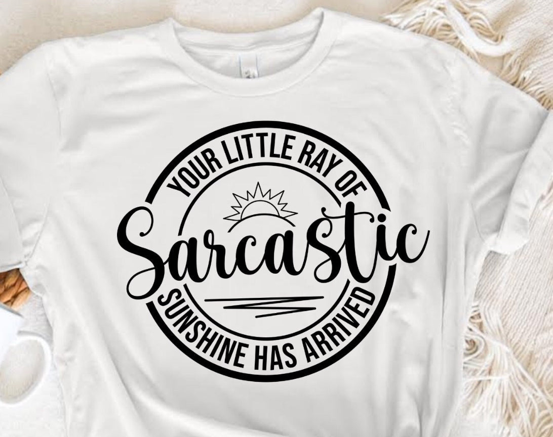 SINGLE COLOR SCREEN PRINT -YOUR LITTLE RAY OF SARCASTIC M24