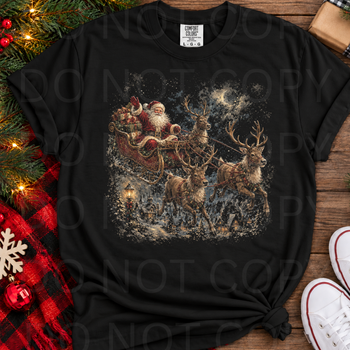 WHOLESALE DTF - HALFTONE SANTA - 143