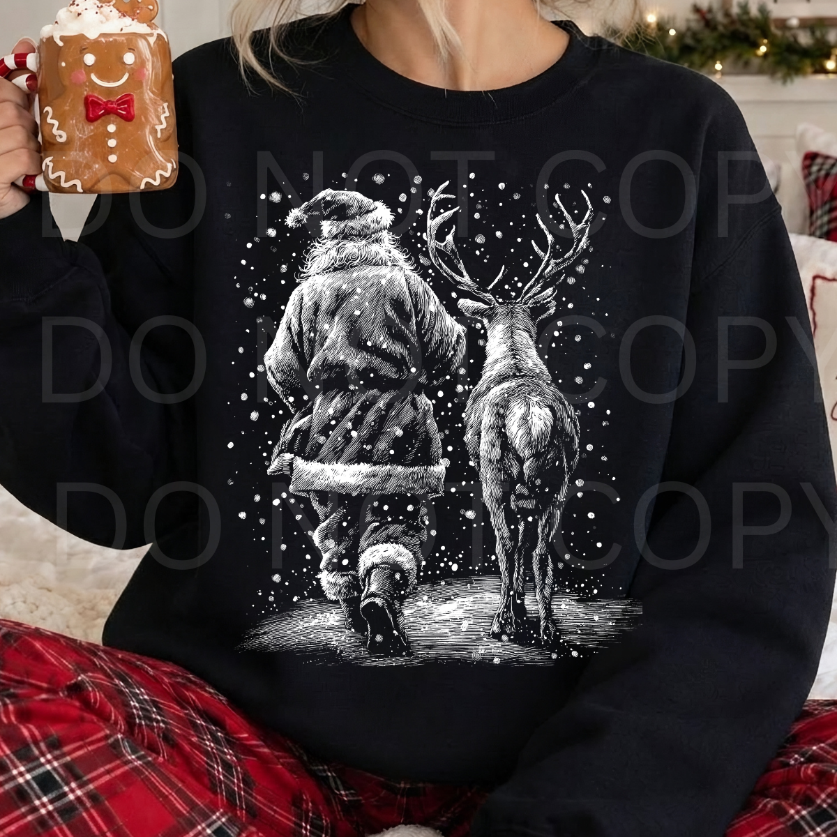 WHOLESALE DTF - HALFTONE SANTA - 017