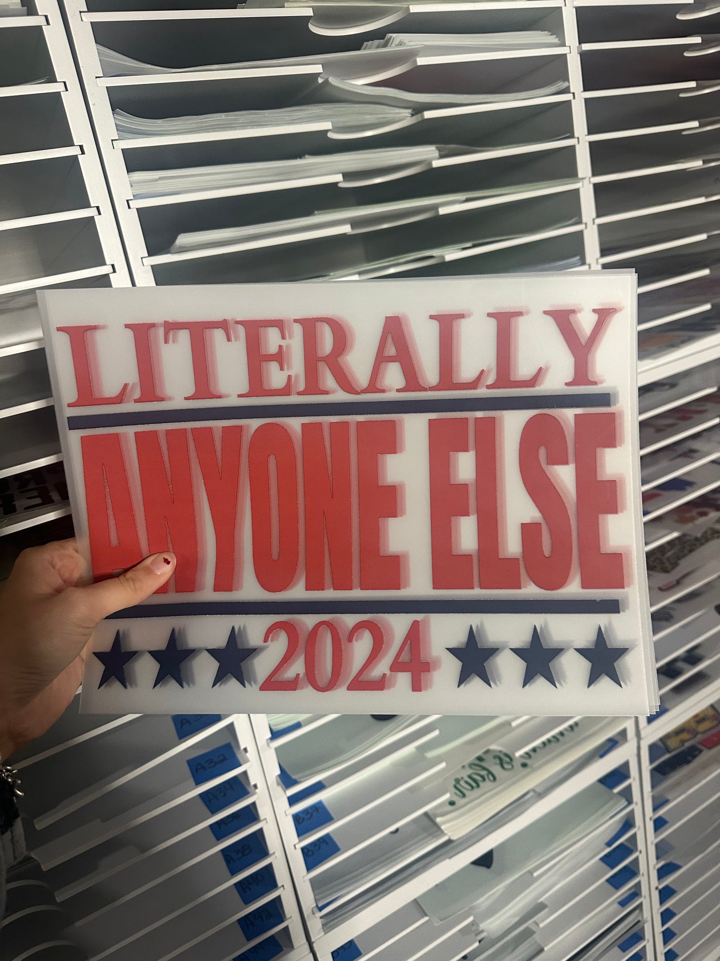 FULL COLOR SCREEN PRINT - LITERALLY ANYONE ELSE - A29