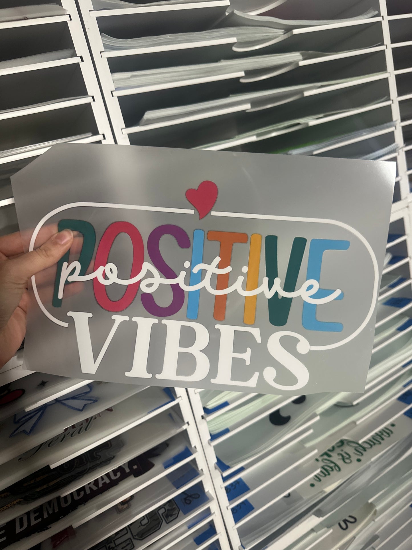 FULL COLOR DTF - POTIVE VIBES - A43