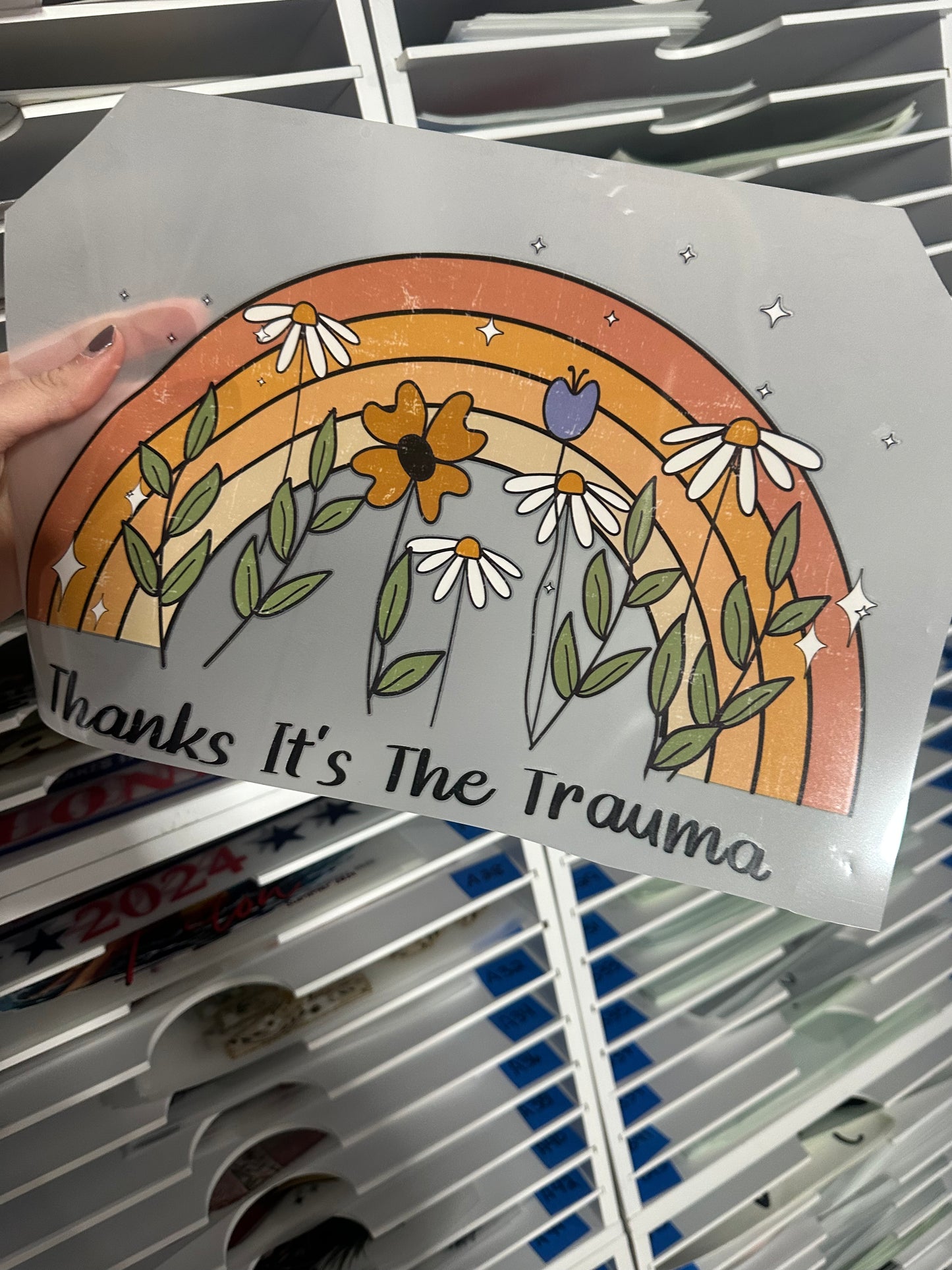 FULL COLOR SCREEN PRINT - THANKS ITS THE TRAMA