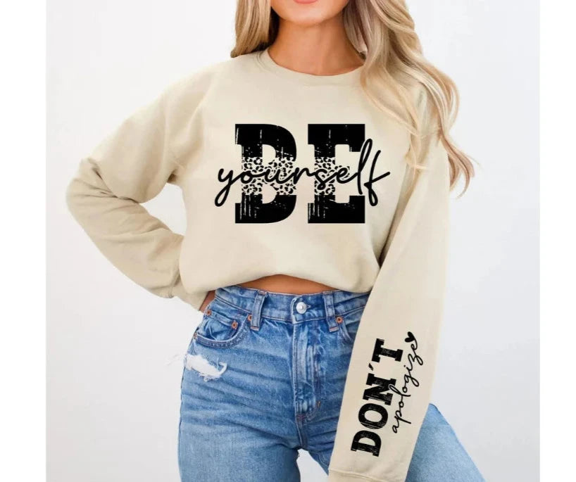 SINGLE COLOR SCREEN PRINT - BE YOURSELF CHEETAH M14