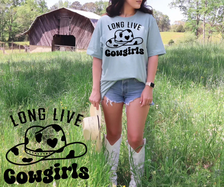 SINGLE COLOR SCREEN PRINT - LONG LVIE COWGIRLS M66
