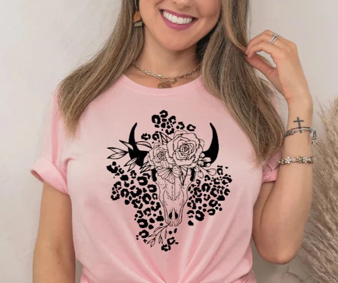 SINGLE COLOR SCREEN PRINT - ROSE SKULL M17