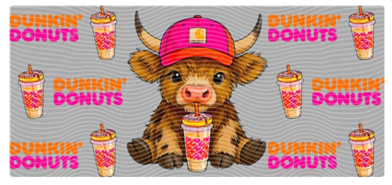 DUNKIN COW 16OZ UV CUP WRAP