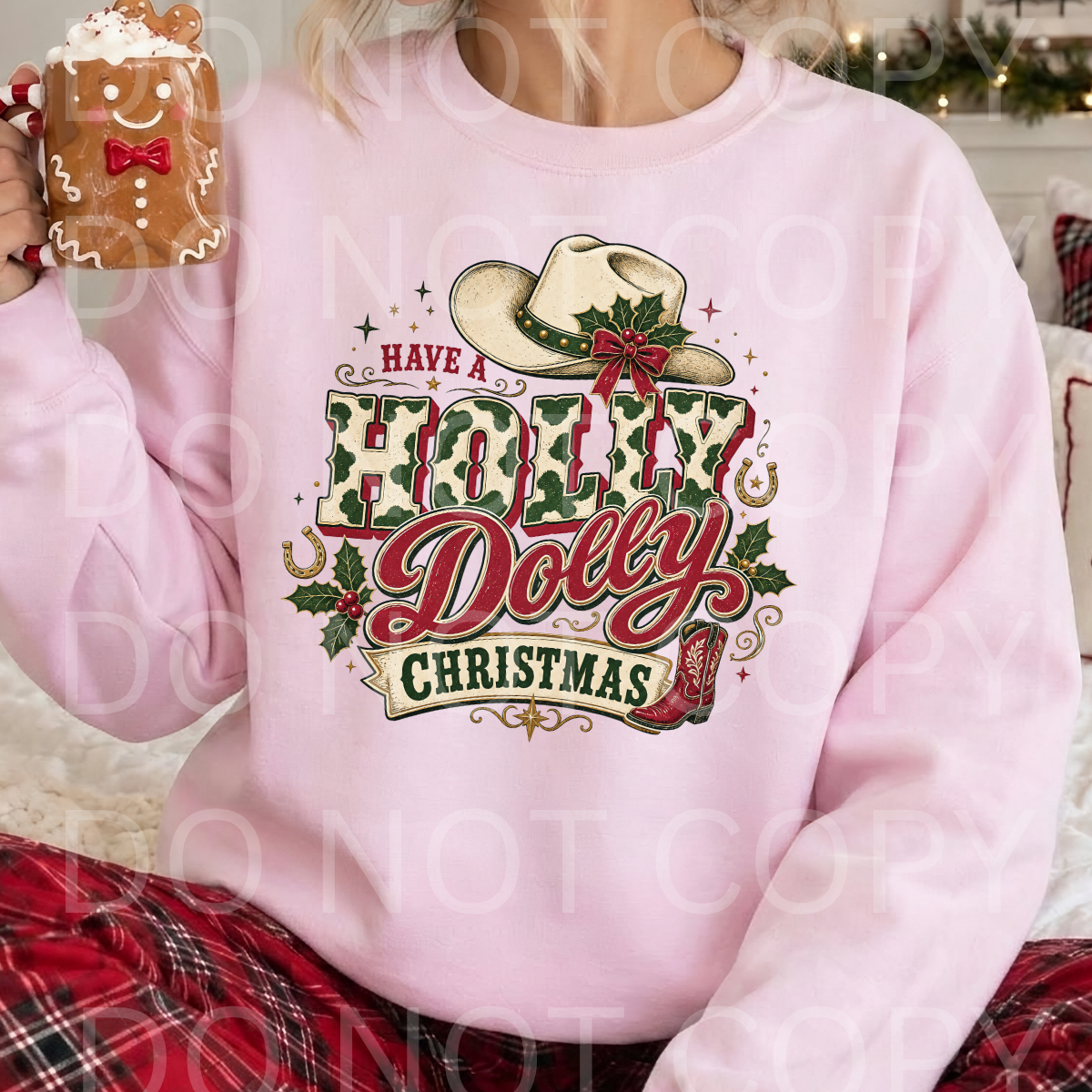 WHOLESALE DTF - HOLLY DOLLY CHRISTMAS - 155