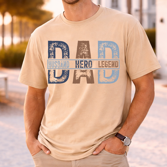 12" DTF - DAD HUSBAND HERO