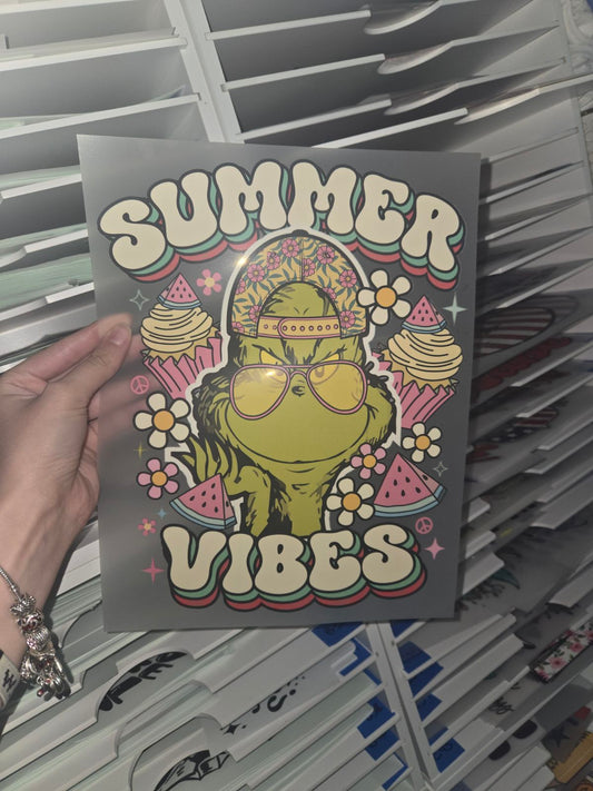 FULL COLOR SCREEN PRINT TRANSFER - SUMMER VIBES AA9