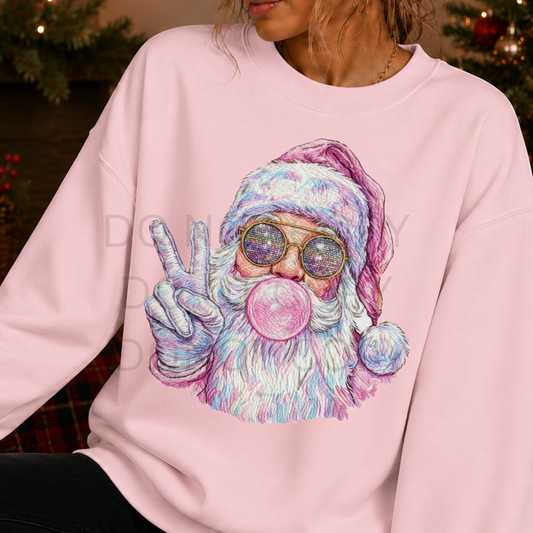 12" DTF - PINK SANTA