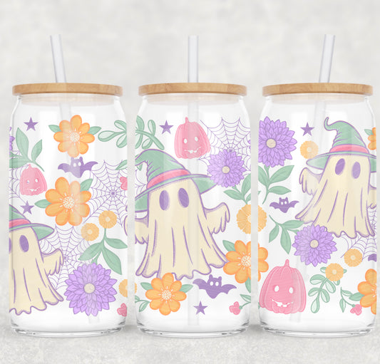16oz - UV DTF WRAP - FLORAL GHOST