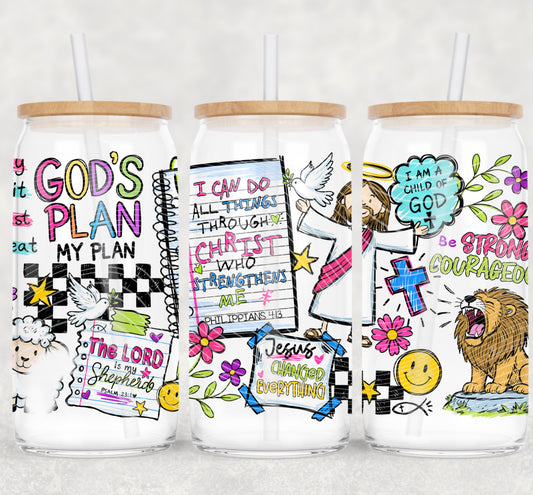 16oz UV DTF CUP WRAP - JESUS
