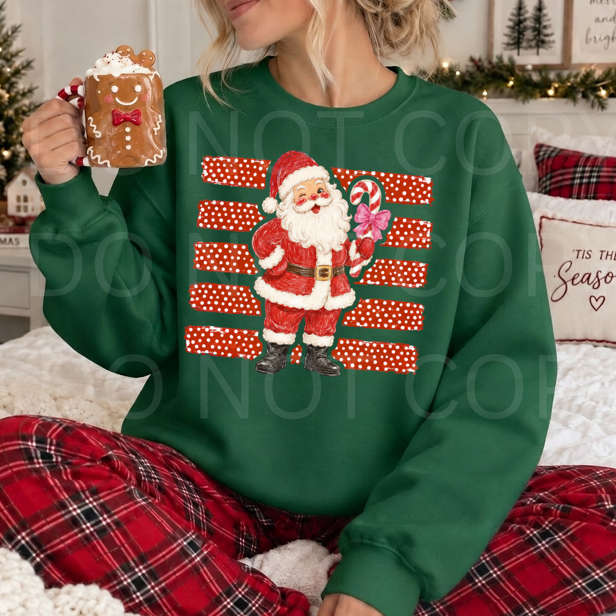 WHOLEALE DTF - STRIPED SANTA - 020