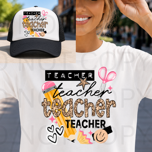 12" & 3" DTF - TEACHER