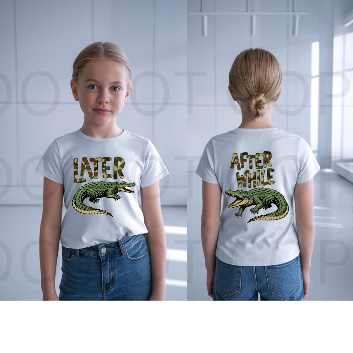 8.5" DTF - YOUTH FRONT AND BACK - LATER GATOR