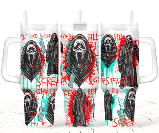 40oz CUP WRAP - RED GHOST