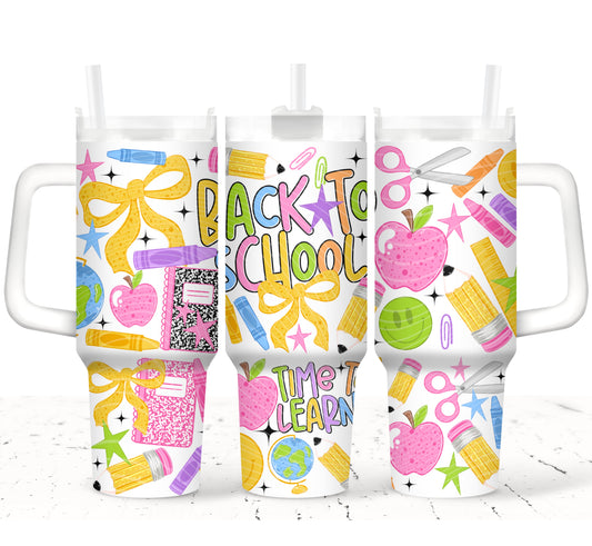 40oz CUP WRAP - BACK TO SHCOOL
