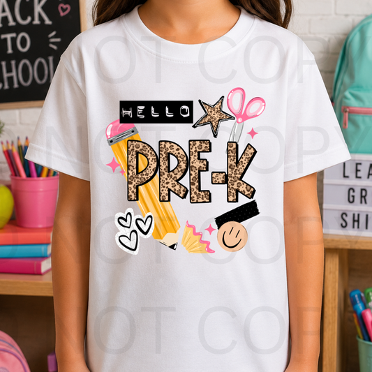 7" DTF - HELLO PRE K
