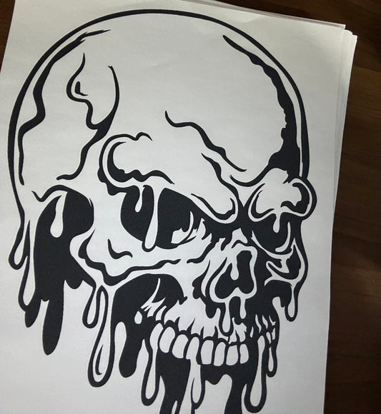 SINGLE COLOR SCREEN PRINT -DRIPPING SKULL M41