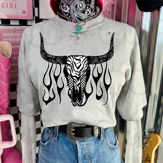 11.5" DTF - ZEBRA SKULL - B 69
