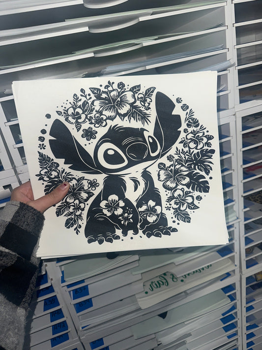 SINGLE COLOR SCREEN PRINTS - S T I T C H FLOWER M25