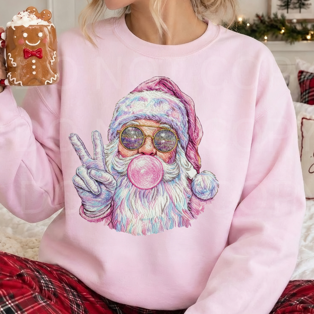 WHOLESALE DTF - PINK SANTA -030