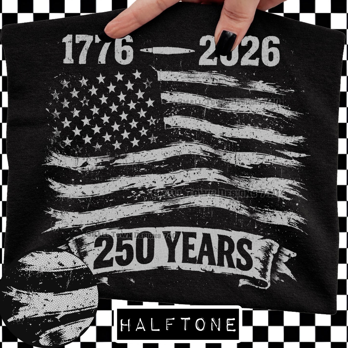 11.5" DTF - 250 YEATS HALFTONE - C 8