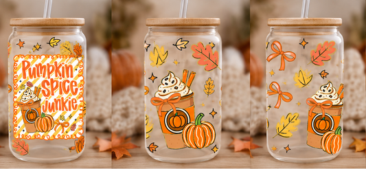16OZ UV DTF CUP WRAPS - PUMPKIN SPICE