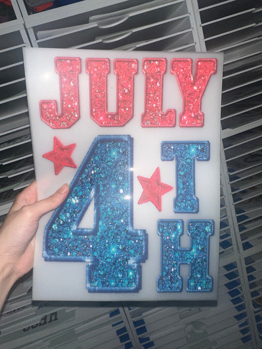 FULL COLOR SCREEN PRINT TRANSFER - JULY 4TH