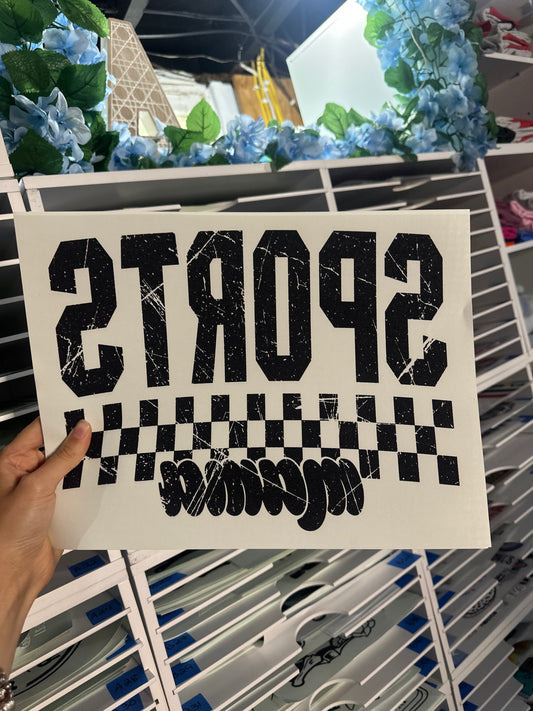 SINGLE COLOR SCREEN PRINT - SPORTS MAMA - M22