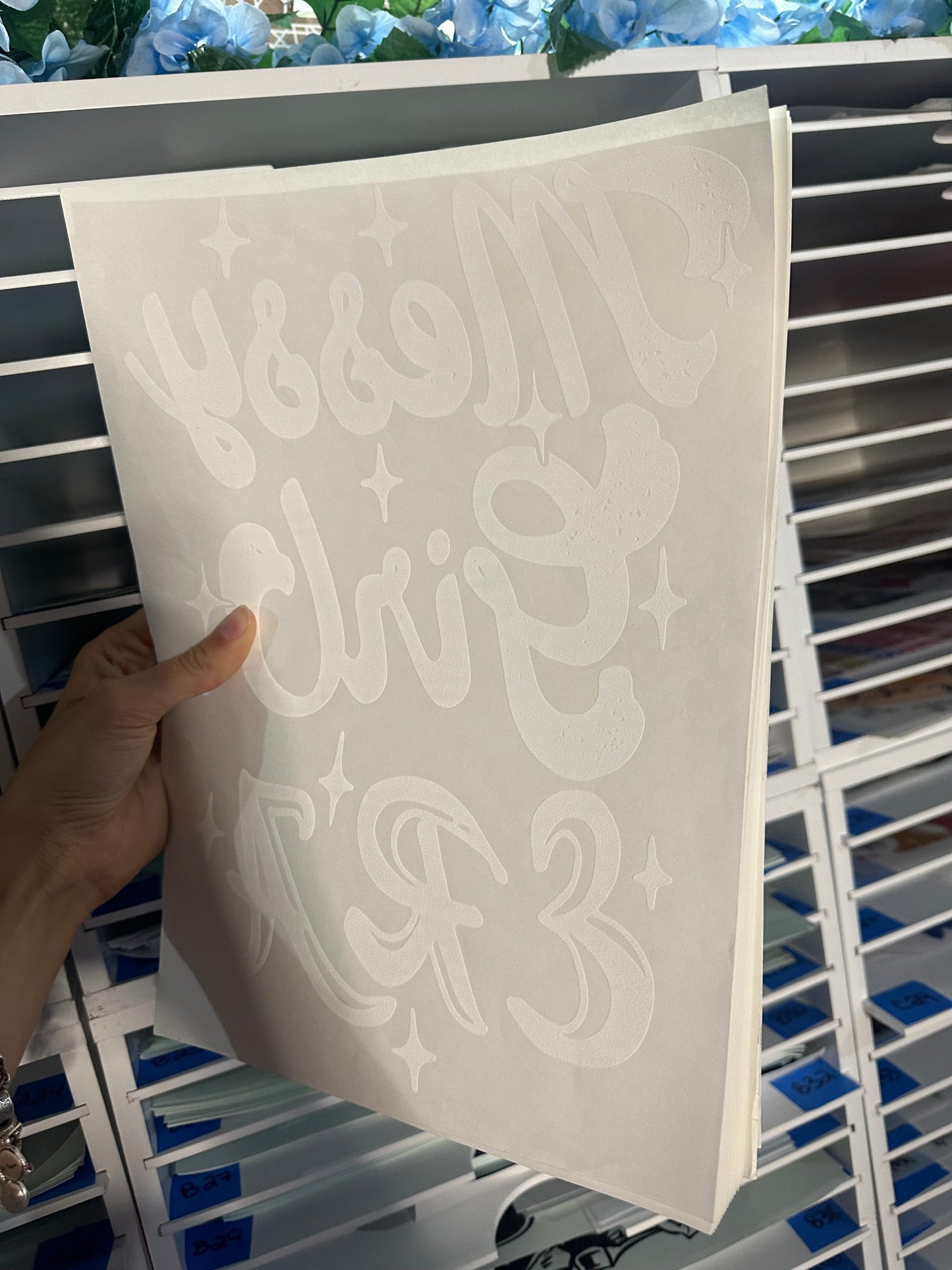 SINGLE COLOR SCREEN PRINT TRANSFER - MESSY GIRL ERA - M80