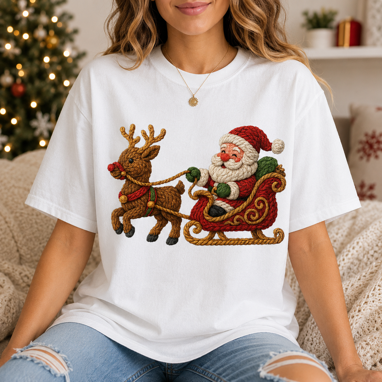 10” DTF - Yarn Santa