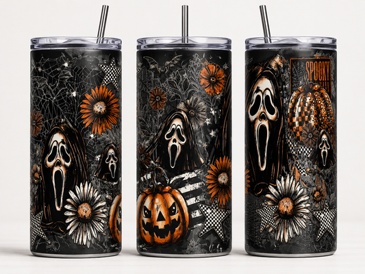 16oz CUP WRAP - FLOWER GHOSTFACE
