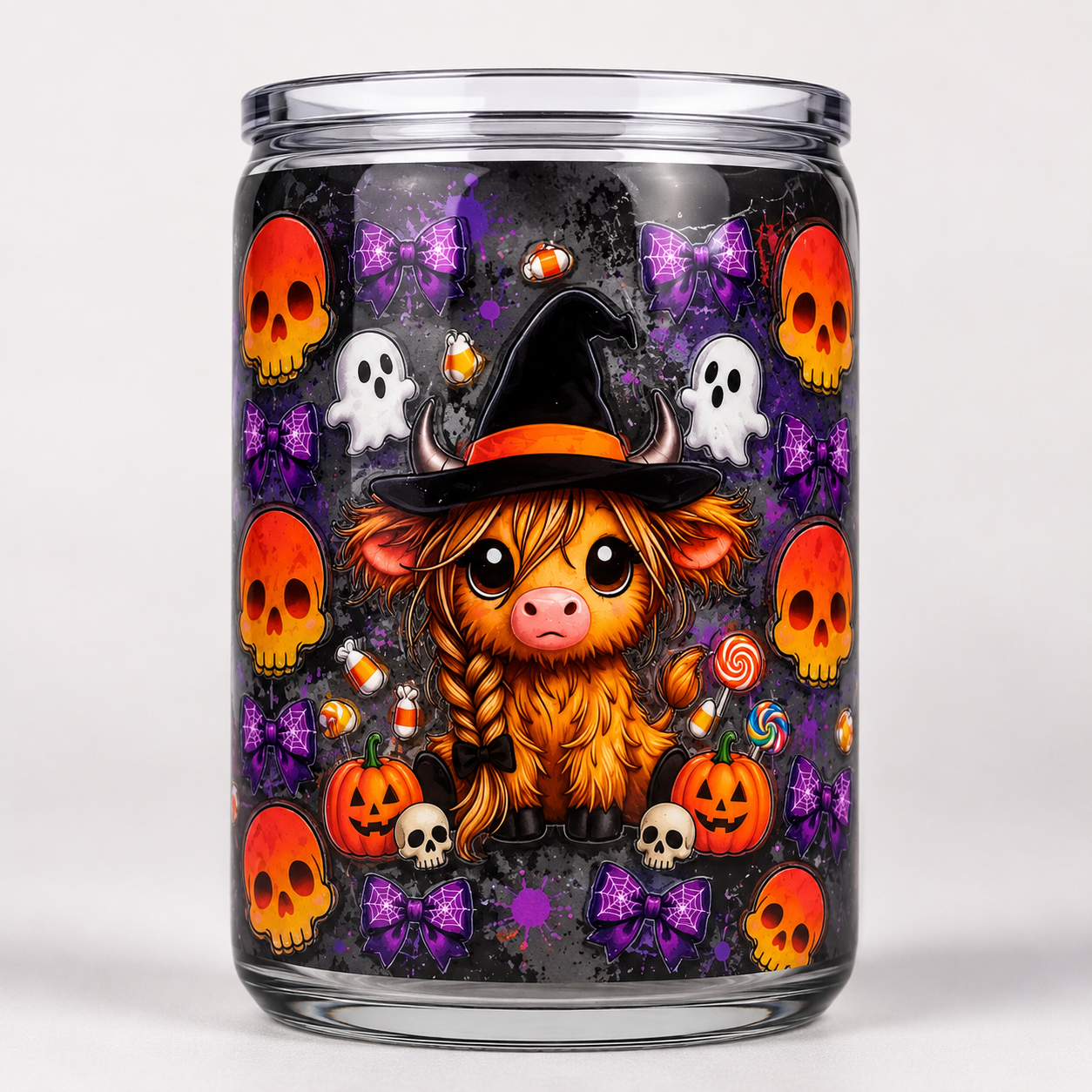 16oz CUP WRAP - COW PUMPKIN