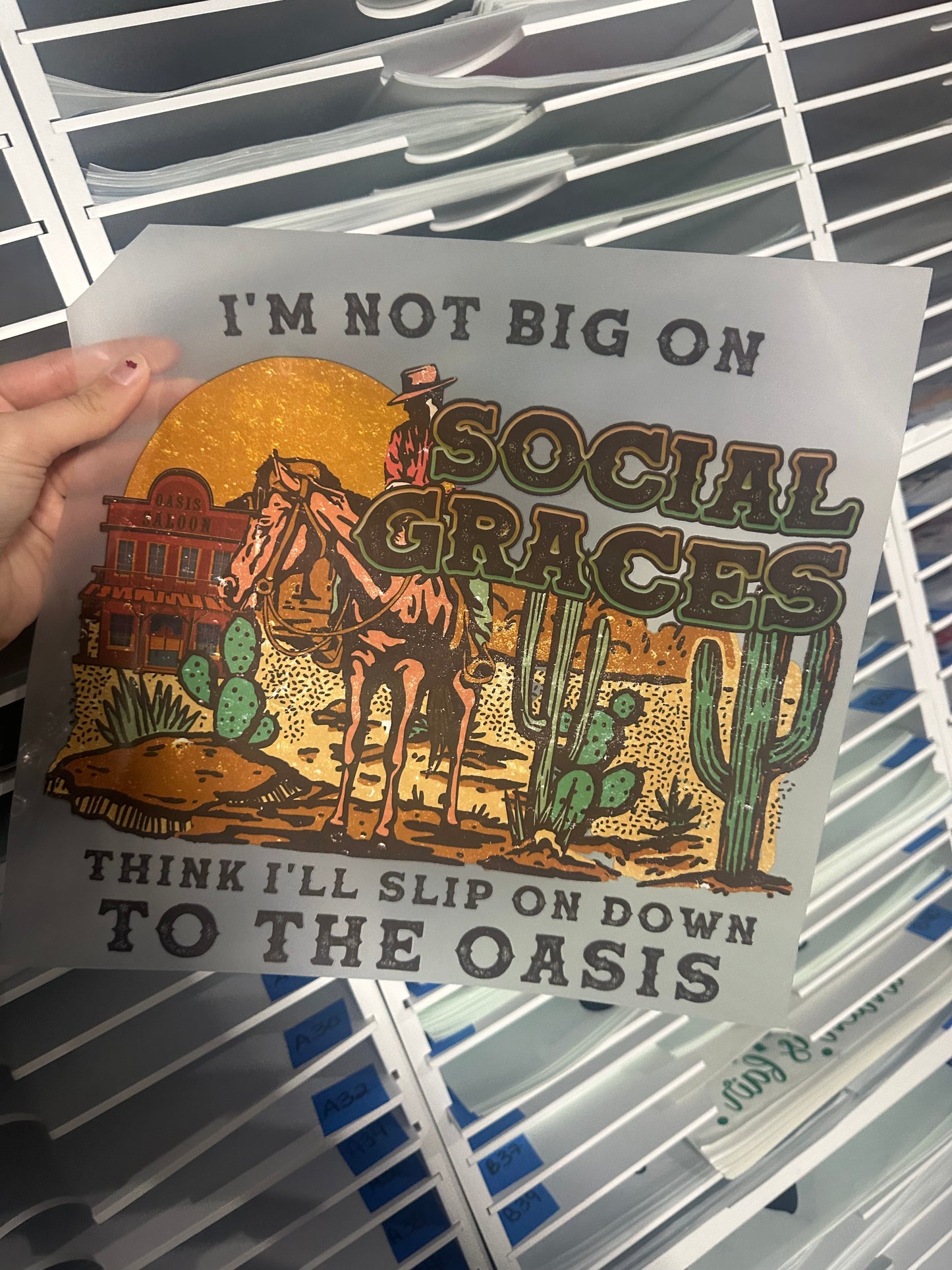 FULL COLOR DTF- NOT BIG ON SOCIAL GRACES - A30