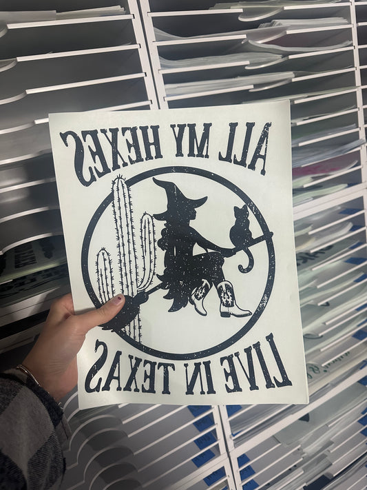 SINGLE COLOR SCREEN PRINT - ALL MY HEXES LIVE IN TEXAS - M74