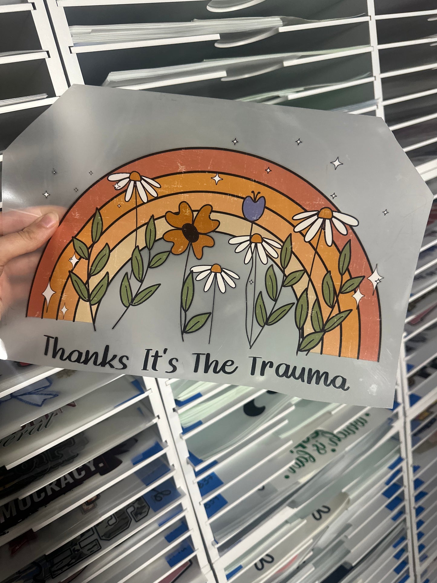 FULL COLOR DTF- THANKS ITS THE TRAMA - A41