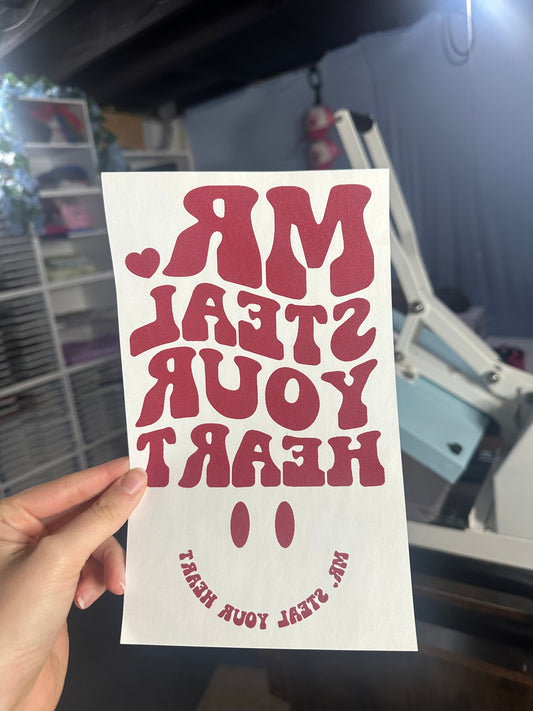 SINGLE COLOR SCREEN PRINT - MR STEAL YOUR HEART