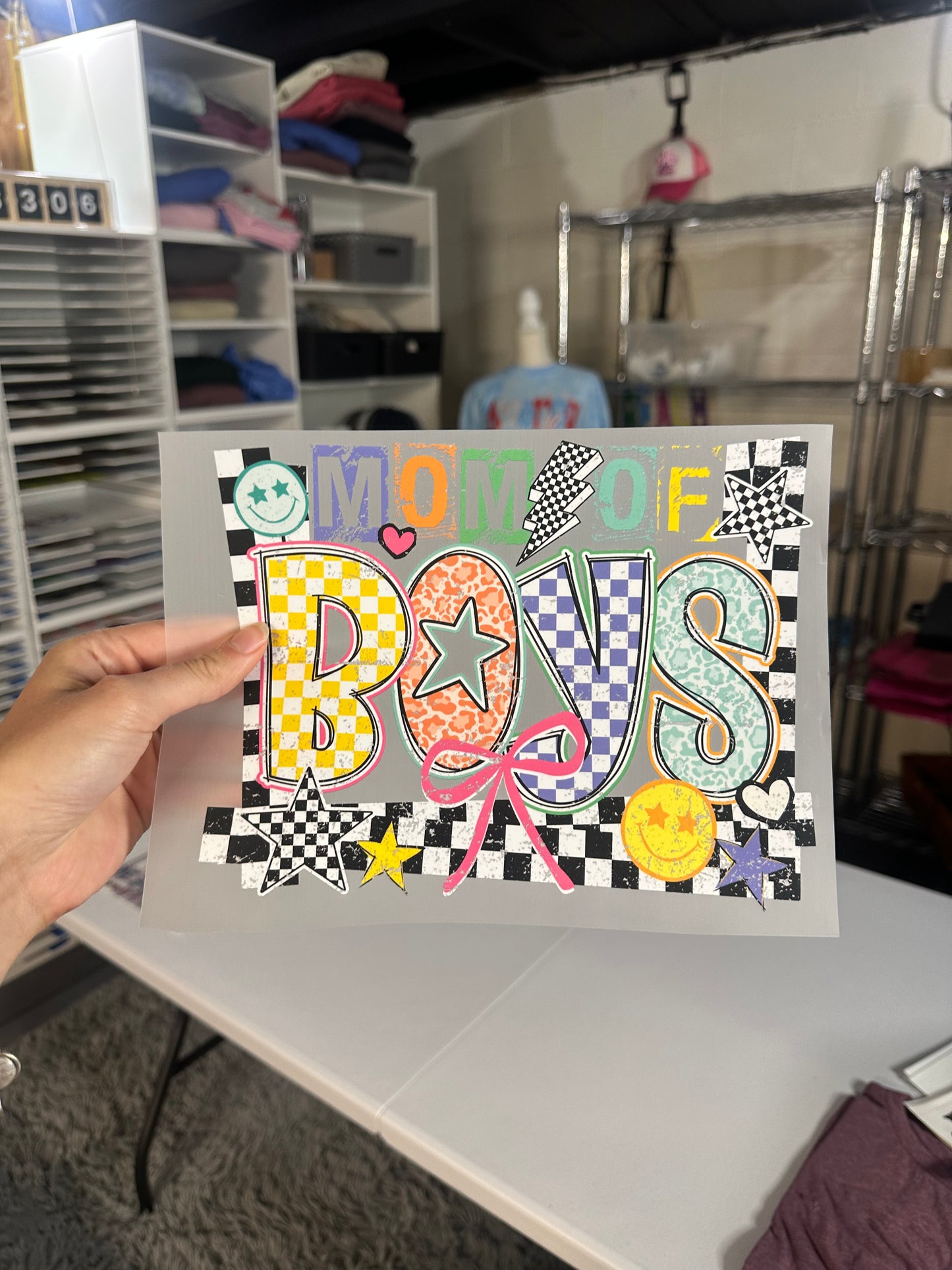 9” DTF - MOM OF BOYS