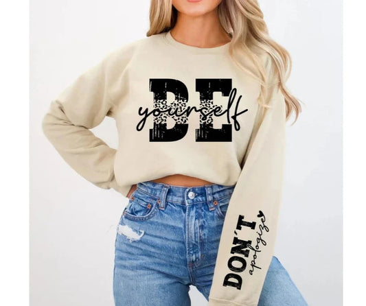 SINGLE COLOR SCREEN PRINT - BE YOURSELF CHEETAH M14