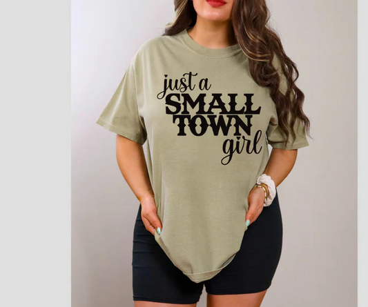 SINGLE COLOR SCREEN PRINT - JUST A SMALL TOWN GIRL M67