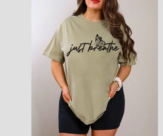 SINGLE COLOR SCREEN PRINT - JUST BREATHE M27