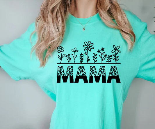 SINGLE COLOR SCREEN PRINT - MAMA CHEETAH FLORAL M7