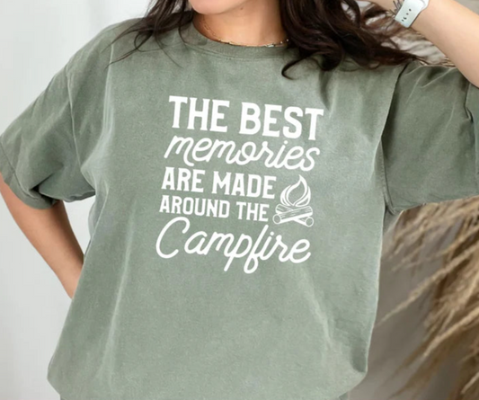 SINGLE COLOR SCREEN PRINT - THE BEST MEMOREIS ARE MADE AROUND THE CAMFIRE M55