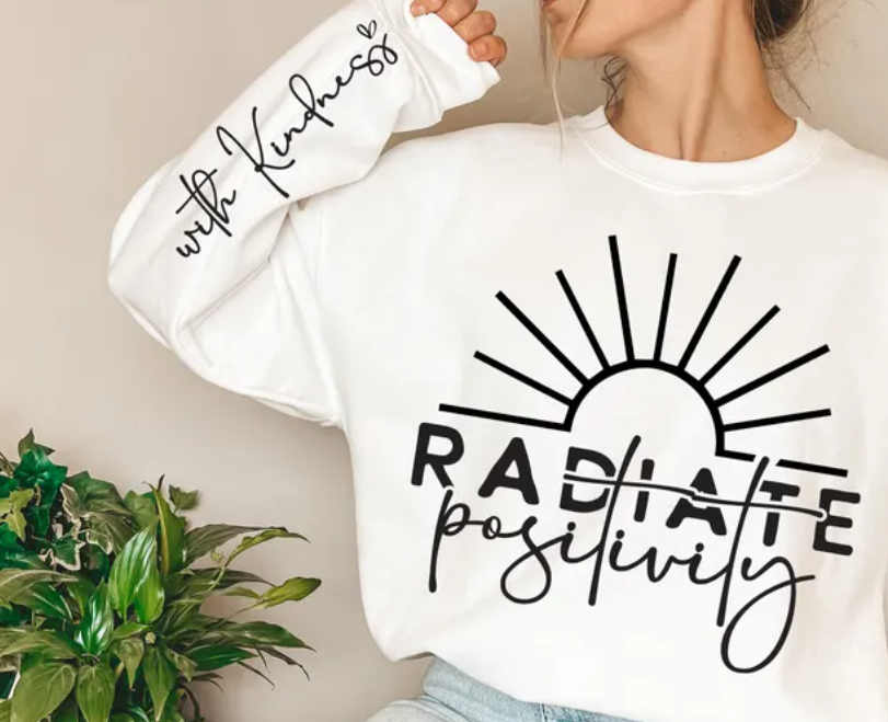 SINGLE COLOR SCREEN PRINT TRANSFR - RADIATE POSTIVITY M13